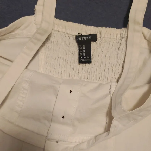 Forever 21 White Buttoned Mini Sundress - Picture 2 of 4
